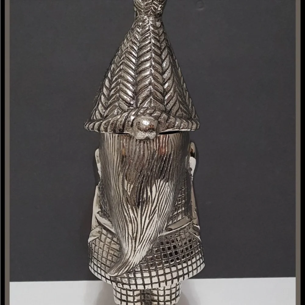 🆕RARE🆕 Pottery Barn Gnome Shaped Metal Cocktail Shaker 14 OZ 5.75